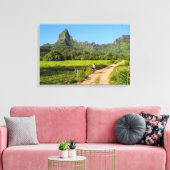 Toeristisch fietsen op tropische Moorea canvas pri (Insitu (Woonkamer))