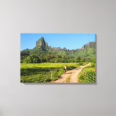 Toeristisch fietsen op tropische Moorea canvas pri (Voorkant)