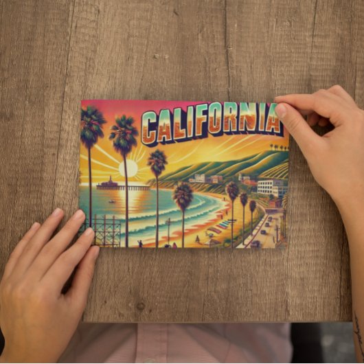 Toeristische attractie in Californië Briefkaart