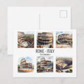 Toeristische bezienswaardigheden Colosseum waterve Briefkaart (Voorkant / Achterkant)