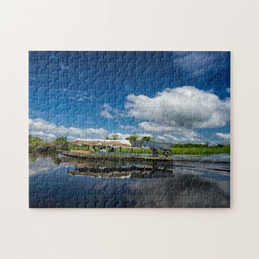 Toeristische bootreflectie legpuzzel (Horizontaal)