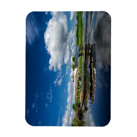 Toeristische bootreflectie magneet (Verticaal)