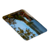 Toeristische boten in het meer van Bled in de herf Magneet (Rechterzijde)