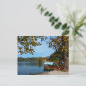 Toeristische boten in het meer van Bled in het naj Briefkaart (Staand voorkant)