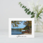 Toeristische boten in het meer van Bled in het naj Briefkaart (Staand voorkant)