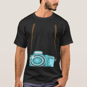 Toeristische Camera Mannen Vrouwen Cool Fotografie T-shirt