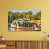 Toeristische drakenboten | Kunmingmeer Canvas Afdruk (Insitu (Woonkamer))