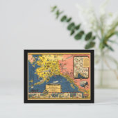 Toeristische Kaart van Alaska uit het verleden (Staand voorkant)