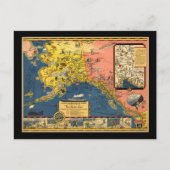 Toeristische Kaart van Alaska uit het verleden (Voorkant)