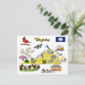Toeristische kaart van de staat Virginia (Staand voorkant)