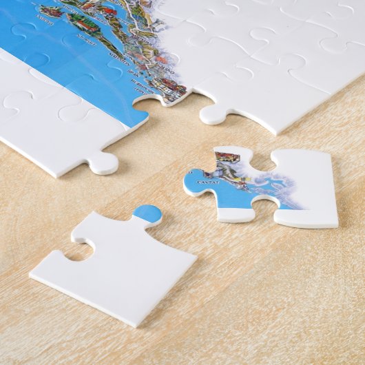 Toeristische kaart van Kroatië, hrvatska turističk Legpuzzel (Zijkant)