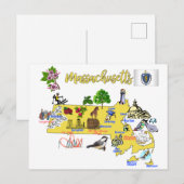 Toeristische kaart van Massachusetts (Voorkant / Achterkant)