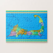 Toeristische kaart van Old Cape Cod Legpuzzel (Horizontaal)