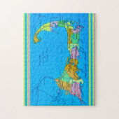 Toeristische kaart van Old Cape Cod Legpuzzel (Verticaal)