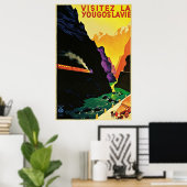  toeristische reiskunst uit 1930 in Joegoslavië Poster (Thuiskantoor)