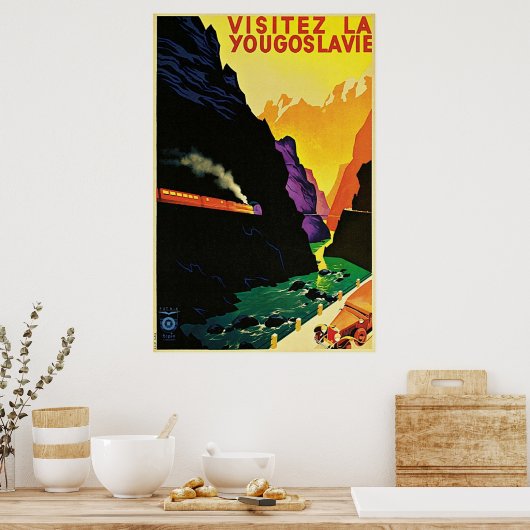 toeristische reiskunst uit 1930 in Joegoslavië Poster (Keuken)