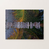 Toeristische richtingbord Belize. Legpuzzel (Horizontaal)