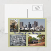 Toeristische sites Georgia Briefkaart (Voorkant / Achterkant)