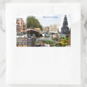 Toeristische sites van Amsterdam Rechthoekige Sticker (Tas)