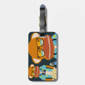 Toeristische Sockmonkey Travel Label Bagagelabel (Achterkant verticaal)