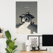 Toeristische stad, dorpschapel poster (Thuiskantoor)