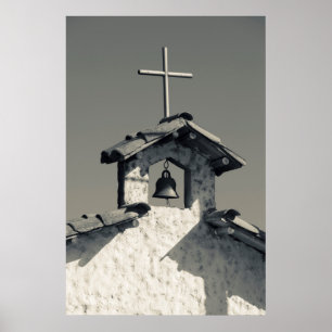 Toeristische stad, dorpschapel poster