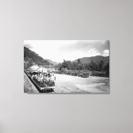 Toeristische trein van het Skagit-project Canvas Afdruk (Voorkant)