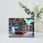 Toeristische trolley feestdagenkaart (Staand voorkant)