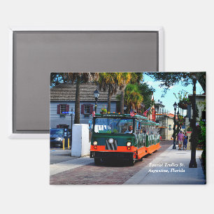 Toeristische trolley magneet