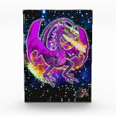 Toermalijn Kosmische Draak Acryl Blok (Voorkant)