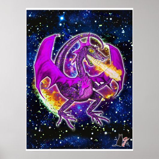 Toermalijn Kosmische Draak Poster (Voorkant)