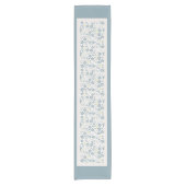 Toermalijn Plumbago Bloemen Korte Tafelloper (Voorkant)