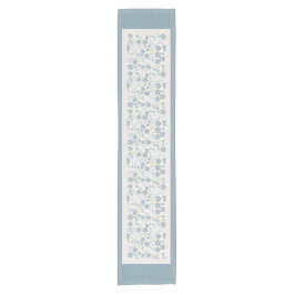 Toermalijn Plumbago Bloemen Korte Tafelloper