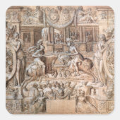 Toernament Vierkante Sticker (Voorkant)