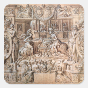 Toernament Vierkante Sticker