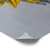 Toernesol, zonnebloem, Gele bloem, Gele kunst Poster (Hoek)