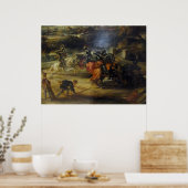 Toernooi bij de grachten van het Château de Steen Poster (Keuken)