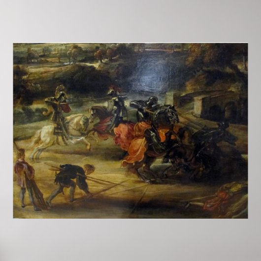 Toernooi bij de grachten van het Château de Steen Poster (Voorkant)