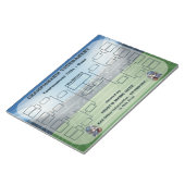 Toernooi Bracket Franse bulldog quarterback Notitieblok (Schuin)