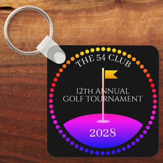 Toernooi Golf apparatuur Modern Sleutelhanger (Voorkant)