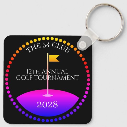Toernooi Golf apparatuur Modern Sleutelhanger (Achterkant)