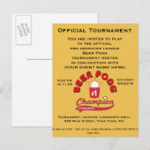 toernooi uitnodiging briefkaart (Voorkant / Achterkant)