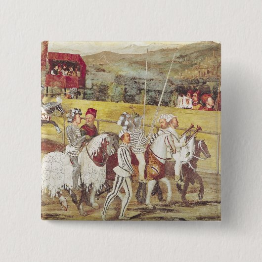 Toernooi van Christelijk I van Vierkante Button 5,1 Cm (Voorkant)