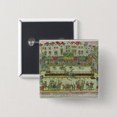 toernooi van Henri II Vierkante Button 5,1 Cm (Voorkant /achterkant)