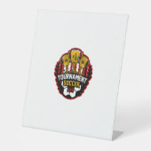 toernooi voetbal reclamebord met voetstuk (Voorkant)