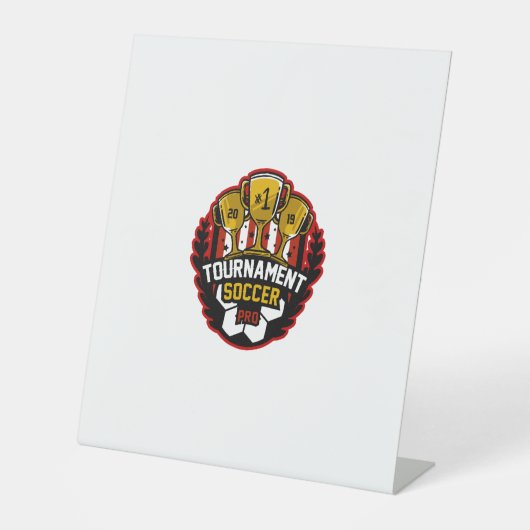 toernooi voetbal reclamebord met voetstuk (Voorkant)