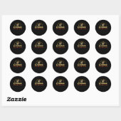 Toernooi Winnaar Cornhole Champ Ronde Sticker (Vel)