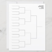 Toernooischema sjabloonblad voor 16 spelers (Achterkant)