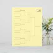 Toernooischema sjabloonblad voor 16 spelers (Staand voorkant)