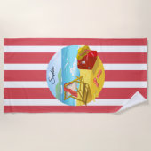 Toes in de handdoek van de zand-vacatiedoek (Voorkant)